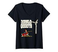 Women's The King is Jousting At Windmills to Protect The Birds V-Neck T-Shirt