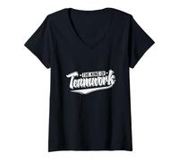 Womens The King of Teamwork V-Neck T-Shirt