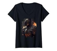 Women's The Knight a Hero the Gloomy World V-Neck T-Shirt
