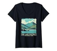 Womens The Lake District V-Neck T-Shirt