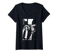 Women's The La's There She Goes Rock Band Photo By AJ Barratt V-Neck T-Shirt
