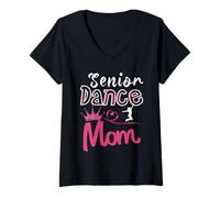 Womens The Last Dance Season Senior Dance Mom Funny Dance Mom Life V-Neck T-Shirt