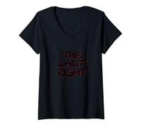 Women's The Last Fight Black Graffiti Style Design V-Neck T-Shirt