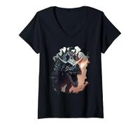 Women's The Legend of the Drachosaurus a Journey Through Imagination V-Neck T-Shirt