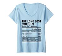 Womens The long lost cousin nutrition fact funny cousins men women V-Neck T-Shirt