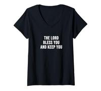 Women's The Lord Bless You and Keep You V-Neck T-Shirt