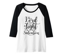 Womens The Lord is My Light and My Salvation Psalm 27:1 Raglan Baseball Tee