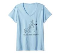 Women's The Lord is My Shepherd I Need Constant Supervision Faith V-Neck T-Shirt