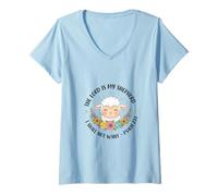 Women's The Lord is My Shepherd, I Shall Not Wait - Psalms 23:1 V-Neck T-Shirt