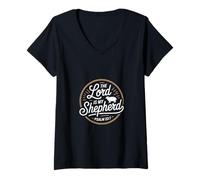 Womens The Lord is My Shepherd Psalm 23 1 Bible Verse V-Neck T-Shirt