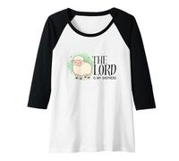 Womens The Lord is My Shepherd Psalm 23 Sheep Lamb Raglan Baseball Tee