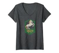 Womens The Lord of the Rings Prancing Pony Sign V-Neck T-Shirt