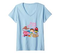 Womens The Magic Roundabout Retro Cartoon Style V-Neck T-Shirt