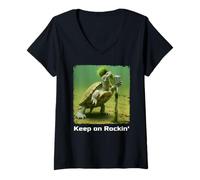 Womens The Mary River Turtle, Keep on Rockin' in Australia V-Neck T-Shirt