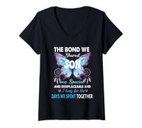 Womens The Memory we Shared, Son, was Special. I Miss Those Days V-Neck T-Shirt