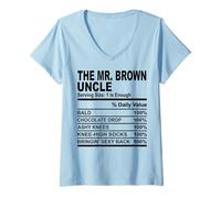 Womens The mister brown cousin nutrition fact fun cousins men women V-Neck T-Shirt