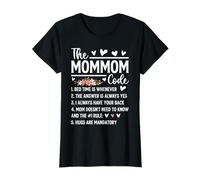 Womens The Mommom Code Floral Grandma Gift Mother's Day Mommom Code T-Shirt