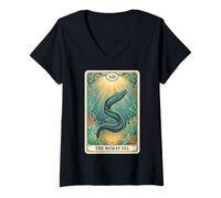 Women's The Moray EEL Tarot Card V-Neck T-Shirt