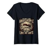 Women's The More I Learn About People I Like My Ants V-Neck T-Shirt
