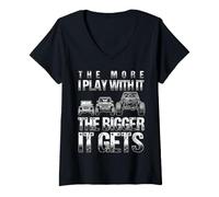 Women's The More I Play with It The Bigger It Gets 4x4 V-Neck T-Shirt