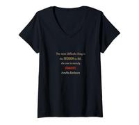 Women's The Most Difficult Thing is the Decision Earhart Day V-Neck T-Shirt