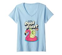 Women's The Most Important Pool Float Patriotic Cocktail V-Neck T-Shirt
