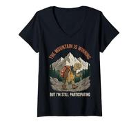 Women's The Mountain is Winning But I'm Still Participating V-Neck T-Shirt