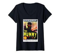 Womens The Mummy Fear Will Freeze You Movie Poster Christopher Lee V-Neck T-Shirt