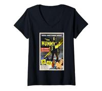 Womens The Mummy Nerve Shattering Movie Poster Christopher Lee V-Neck T-Shirt