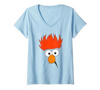 Womens The Muppets Beaker Face V-Neck T-Shirt