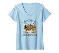 Women's The Never Again Salad - Funny Cooking Graphic V-Neck T-Shirt