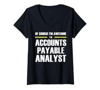 Women's The New Awesome Accounts Payable Analyst V-Neck T-Shirt