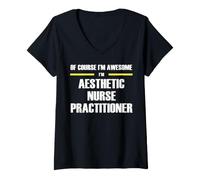 Women's The New Awesome Aesthetic Nurse Practitioner V-Neck T-Shirt