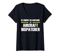 Women's The New Awesome Aircraft Dispatcher V-Neck T-Shirt