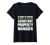 Women's The New Awesome Assistant Property Manager V-Neck T-Shirt