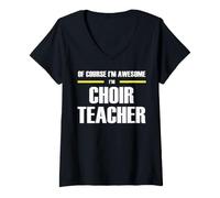 Women's The New Awesome Choir Teacher V-Neck T-Shirt