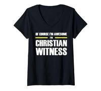 Women's The New Awesome Christian Witness V-Neck T-Shirt