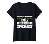 Women's The New Awesome Early Intervention Specialist V-Neck T-Shirt