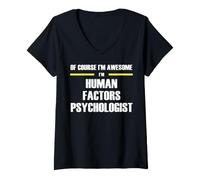 Women's The New Awesome Human Factors Psychologist V-Neck T-Shirt