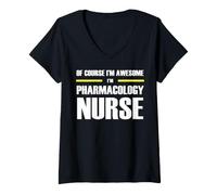 Women's The New Awesome Pharmacology Nurse V-Neck T-Shirt