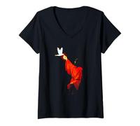 Womens The New Wine Skins of Christ Jesus and The Holy Spirit Dove V-Neck T-Shirt