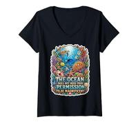 Women's The Ocean Needs No Permission to Be Magnificent V-Neck T-Shirt