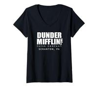 Womens The Office Dunder Mifflin Scranton, PA V-Neck T-Shirt