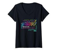 Womens The Office Welcome to Electric City Lazy Scranton V-Neck T-Shirt