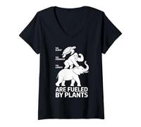 Womens The Oldest The Strongest The Largest are Fueled by Plants V-Neck T-Shirt