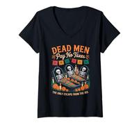 Womens The Only Escape from The IRS - Day of The Dead Patriotic V-Neck T-Shirt