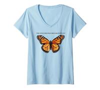 Womens The Only Orange Monarch I Want Funny Political Butterfly V-Neck T-Shirt