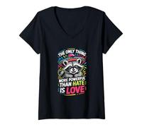 Women's The Only Thing More Powerful Than Hate is Love V-Neck T-Shirt