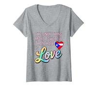 Women's The Only Thing More Powerful Than Hate is Love V-Neck T-Shirt