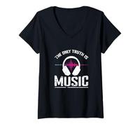 Women's The only Truth is Music V-Neck T-Shirt